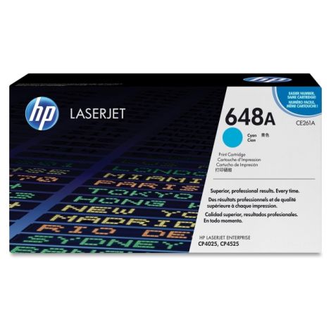 Toner HP CE261A (648A), azúrová (cyan), originál