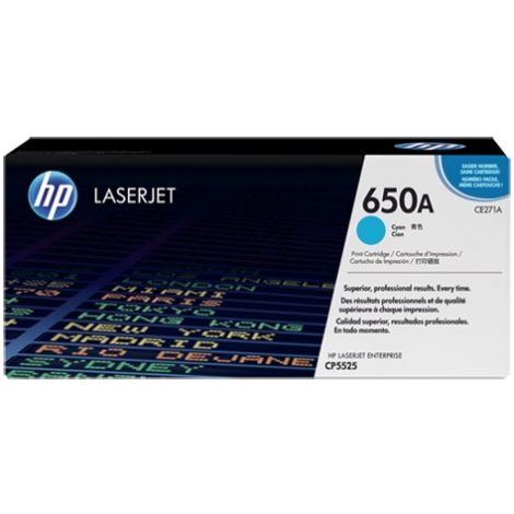 Toner HP CE271A (650A), azúrová (cyan), originál