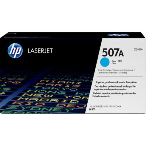 Toner HP CE401A (507A), azúrová (cyan), originál