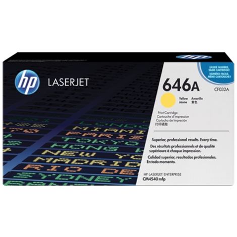 Toner HP CF032A (646A), žltá (yellow), originál