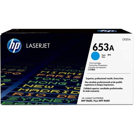 Toner HP 653A, CF321A, azúrová (cyan), originál