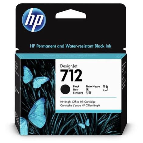 Cartridge HP 712 XL, 3ED71A, čierna (black), originál