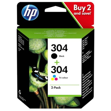 Cartridge HP 304, 3JB05AE, CMYK, 2-pack, multipack, originál