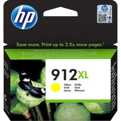 Cartridge HP 912 XL, 3YL83AE, žltá (yellow), originál