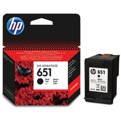 Cartridge HP 651 (C2P10AE), čierna (black), originál