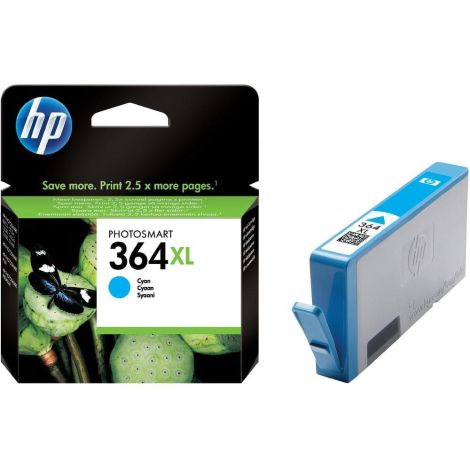 Cartridge HP 364 XL (CB323EE), azúrová (cyan), originál