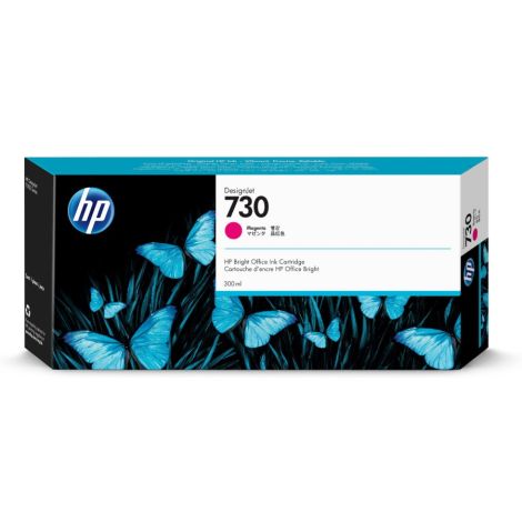 Cartridge HP 730, P2V69A, purpurová (magenta), originál