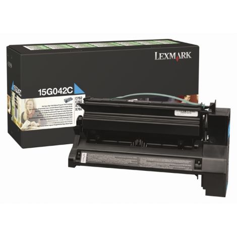 Toner Lexmark 15G042C (C752,C762), azúrová (cyan), originál