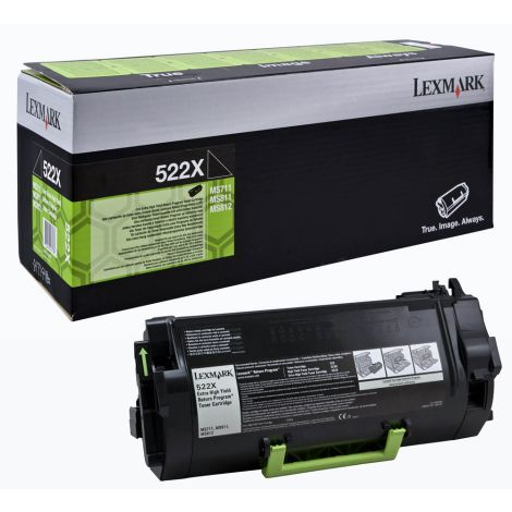 Toner Lexmark 522X, 52D2X00 (MS811, MS812), čierna (black), originál