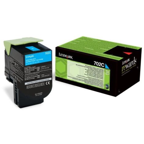 Toner Lexmark 702C, 70C20C0 (CS310, CS410, CS510), azúrová (cyan), originál