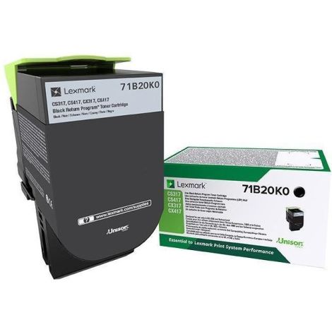 Toner Lexmark 71B20K0 (CS317, CS417, CS517), čierna (black), originál