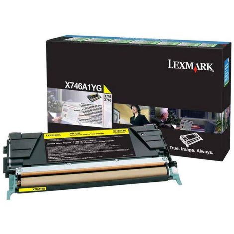 Toner Lexmark X746A1YG (X746, X748), žltá (yellow), originál