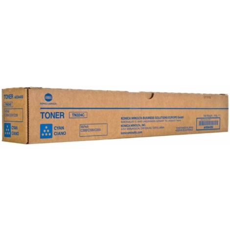 Toner Konica Minolta TN324C, A8DA450, azúrová (cyan), originál