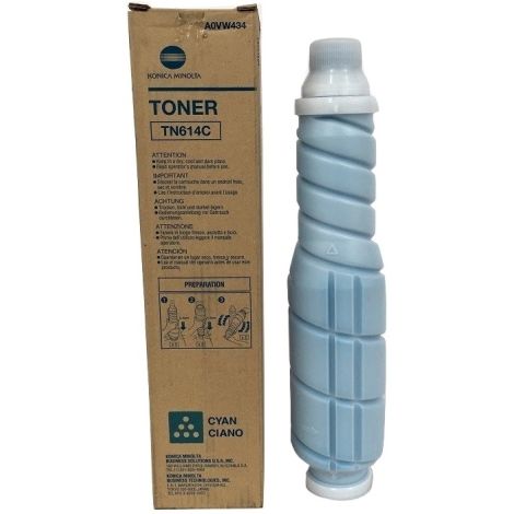 Toner Konica Minolta TN614C, A0VW454, azúrová (cyan), originál