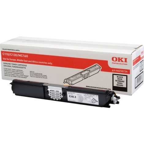 Toner OKI 44250724 (C110, C130, MC160), čierna (black), originál