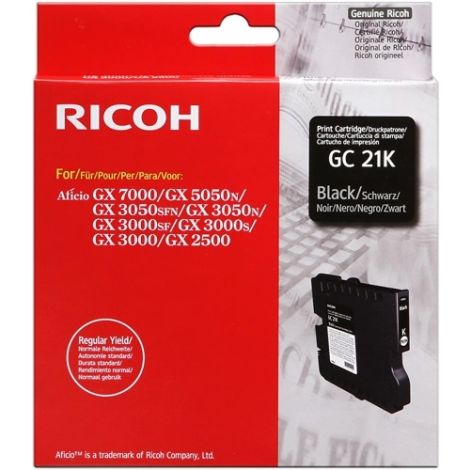 Cartridge Ricoh GC21K, 405532, čierna (black), originál