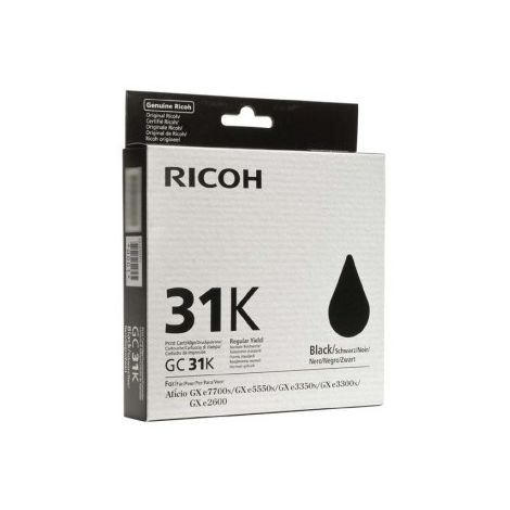 Cartridge Ricoh GC31K, 405688, čierna (black), originál