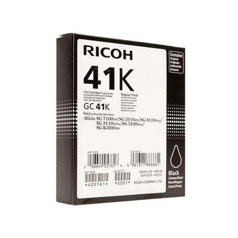 Cartridge Ricoh GC41K, 405765, čierna (black), originál