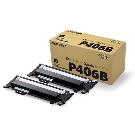 Toner Samsung CLT-P406B, dvojbalenie, čierna (black), originál